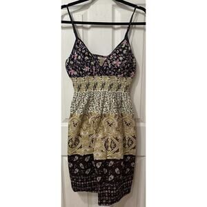 Vintage Y2K Babydoll Scrunch Mini Dress Size M